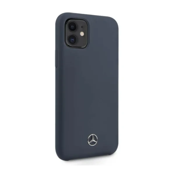 Husa Cover Mercedes Silicone pentru iPhone 11 Blue