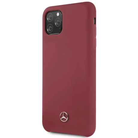 Husa Cover Mercedes Silicone pentru iPhone 11 Pro Max MEHCN65SILRE Rosu