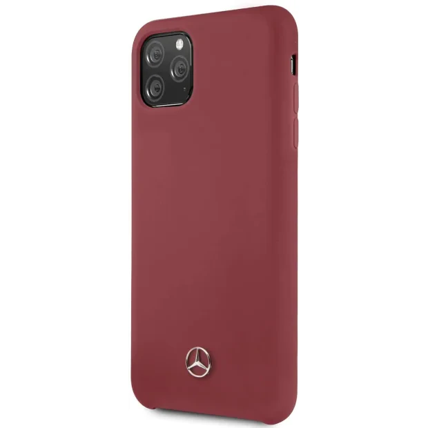 Husa Cover Mercedes Silicone pentru iPhone 11 Pro Max MEHCN65SILRE Rosu