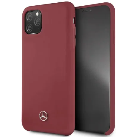 Husa Cover Mercedes Silicone pentru iPhone 11 Pro Max MEHCN65SILRE Rosu