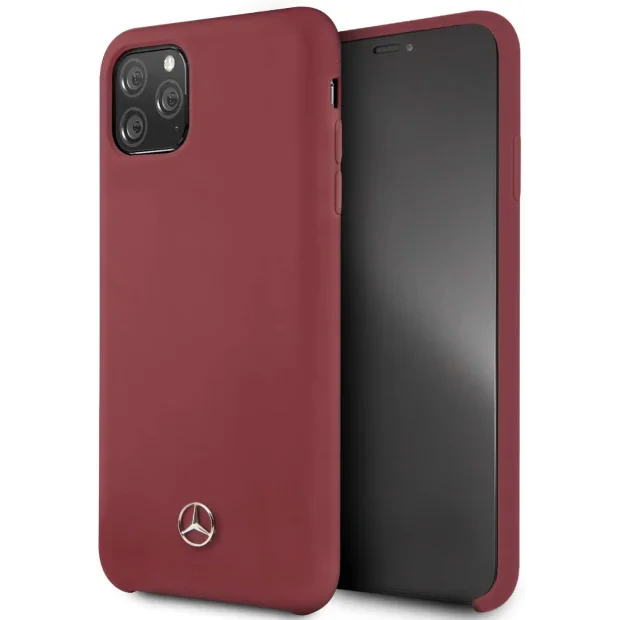 Husa Cover Mercedes Silicone pentru iPhone 11 Pro Max MEHCN65SILRE Rosu