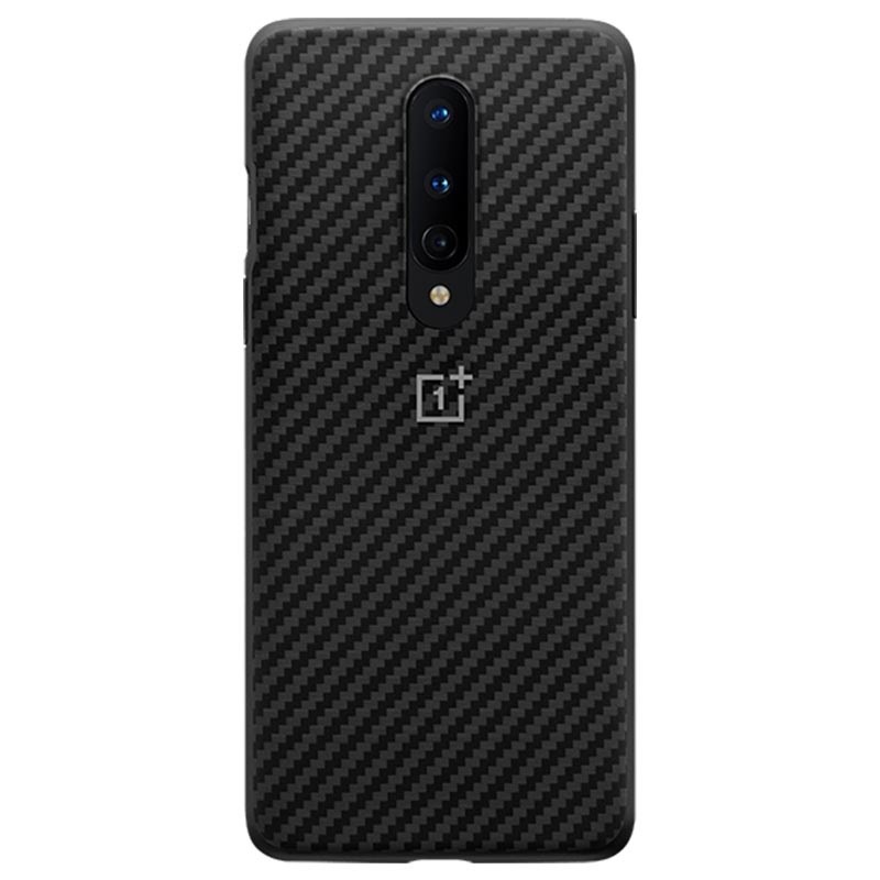 Husa Cover Plastic Bumper Karbon pentru OnePlus 8, Negru thumb