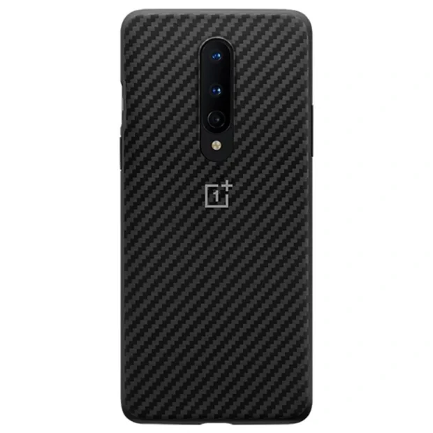 Husa Cover Plastic Bumper Karbon pentru OnePlus 8, Negru