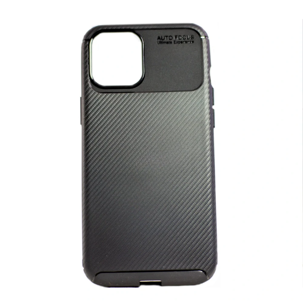 Husa Cover Silicon Carbon Alot pentru iPhone 12 Pro Max Negru thumb