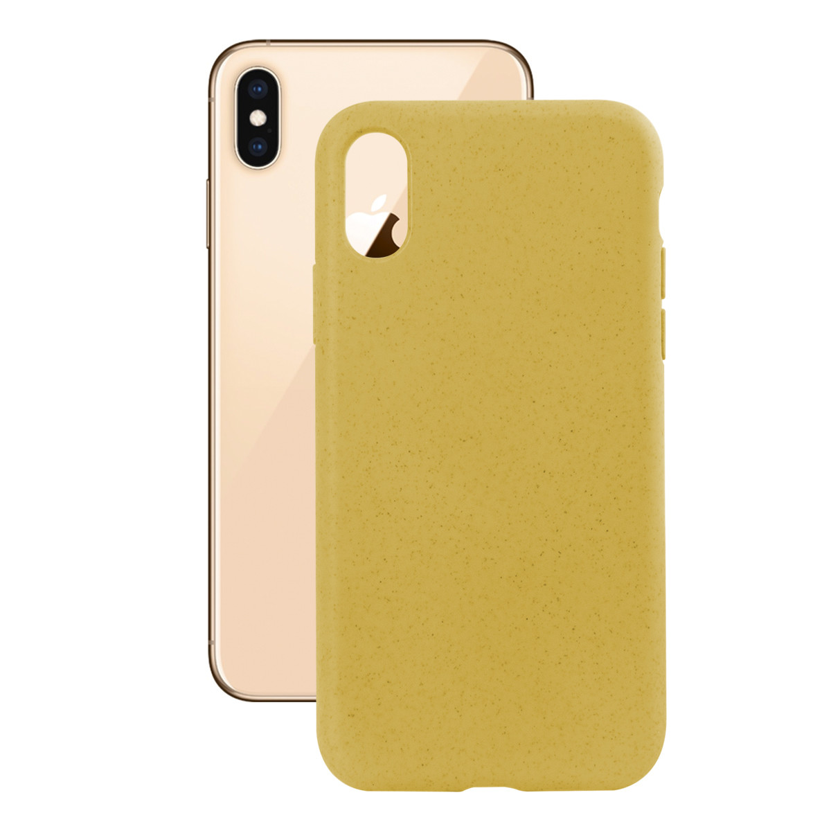 Husa Cover Soft Ksix Eco-Friendly pentru iPhone Xs Max Galben thumb