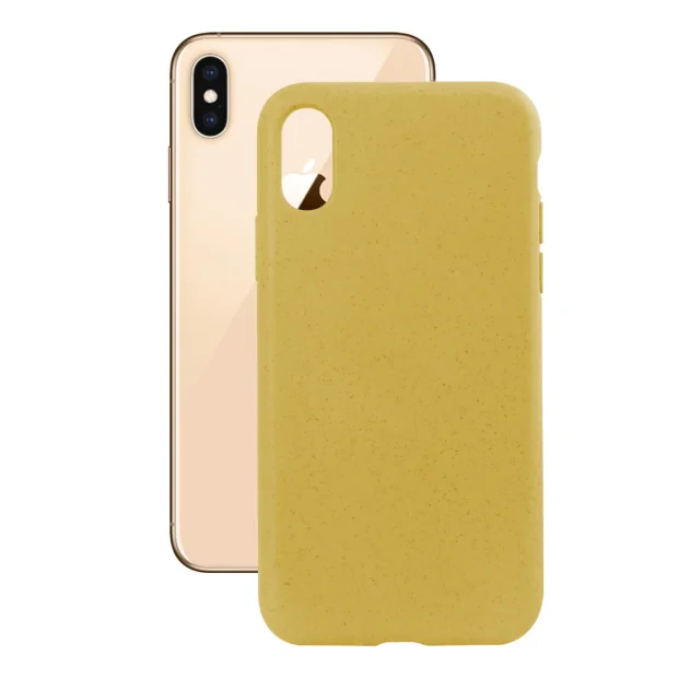 Husa Cover Soft Ksix Eco-Friendly pentru iPhone Xs Max Galben