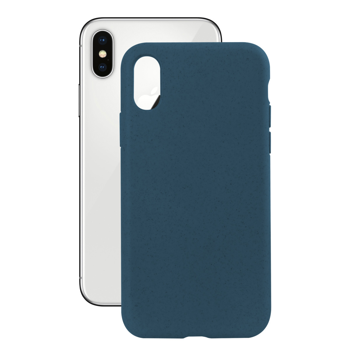 Husa Cover Soft Ksix Eco-Friendly pentru iPhone X/Xs Albastru thumb