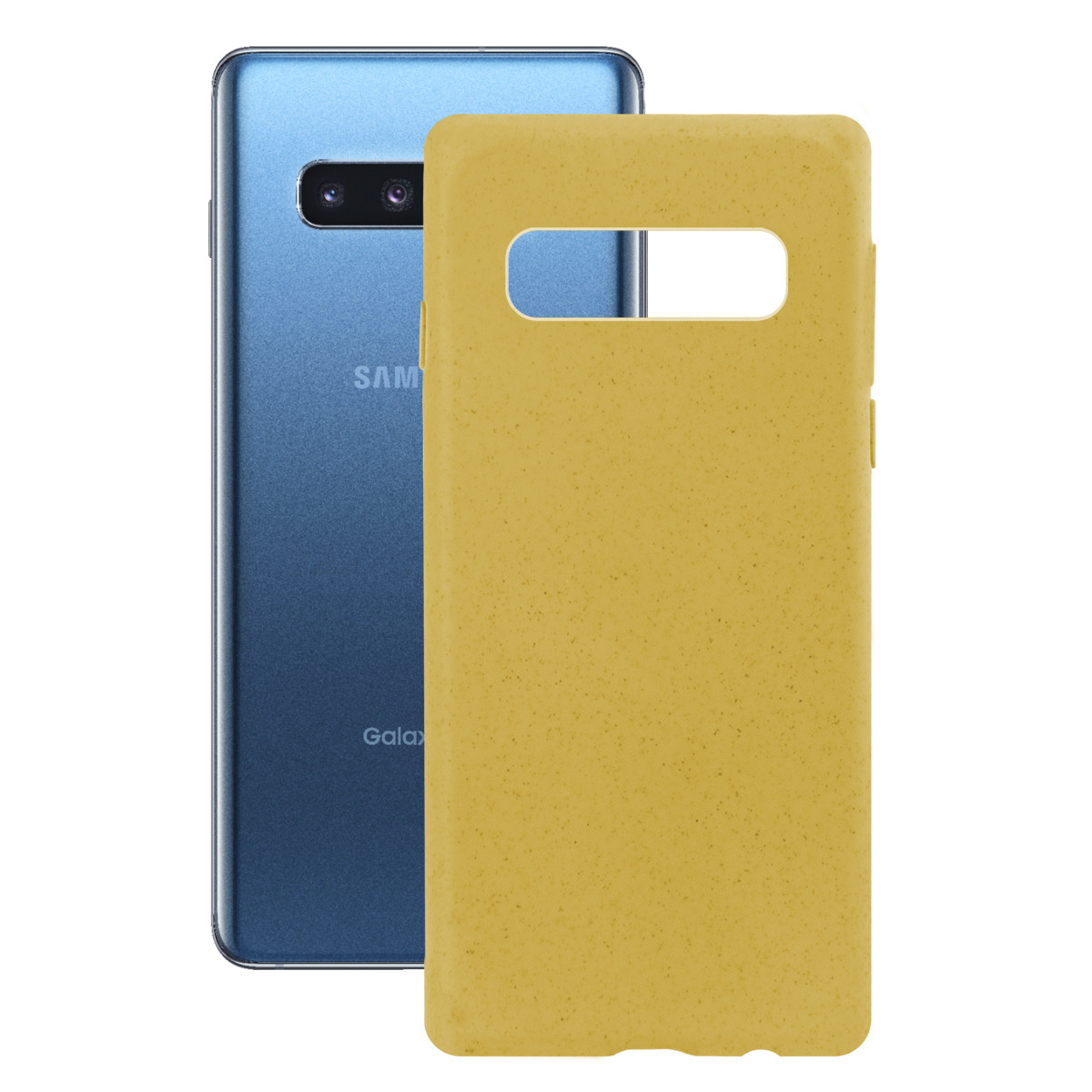 Husa Cover Soft Ksix Eco-Friendly pentru Samsung Galaxy S10 Plus Galben thumb