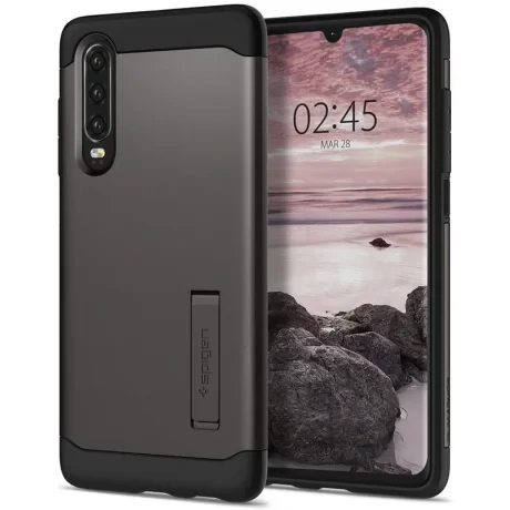 Husa Cover Spigen Gauntlet pentru Huawei P30 Gunmental Grey
