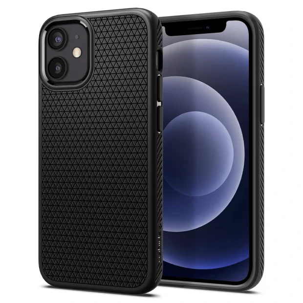 Husa Cover Spigen Liquid Air pentru iPhone 12 Mini Matte Black