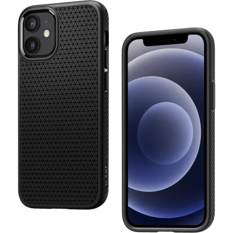Husa Cover Spigen Liquid Air pentru iPhone 12 Mini Matte Black