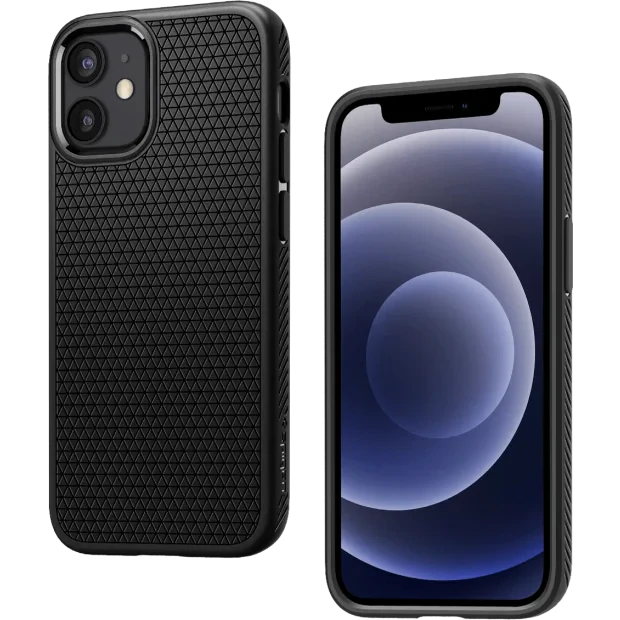 Husa Cover Spigen Liquid Air pentru iPhone 12 Mini Matte Black