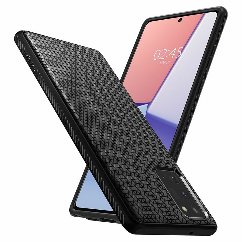 Husa Cover Spigen Liquid Air pentru Samsung Galaxy Note 20 Negru Mat thumb