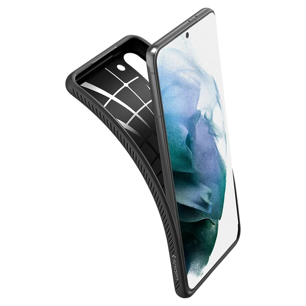 Husa Cover Spigen Liquid Air pentru Samsung Galaxy S21 Plus Matte Black thumb