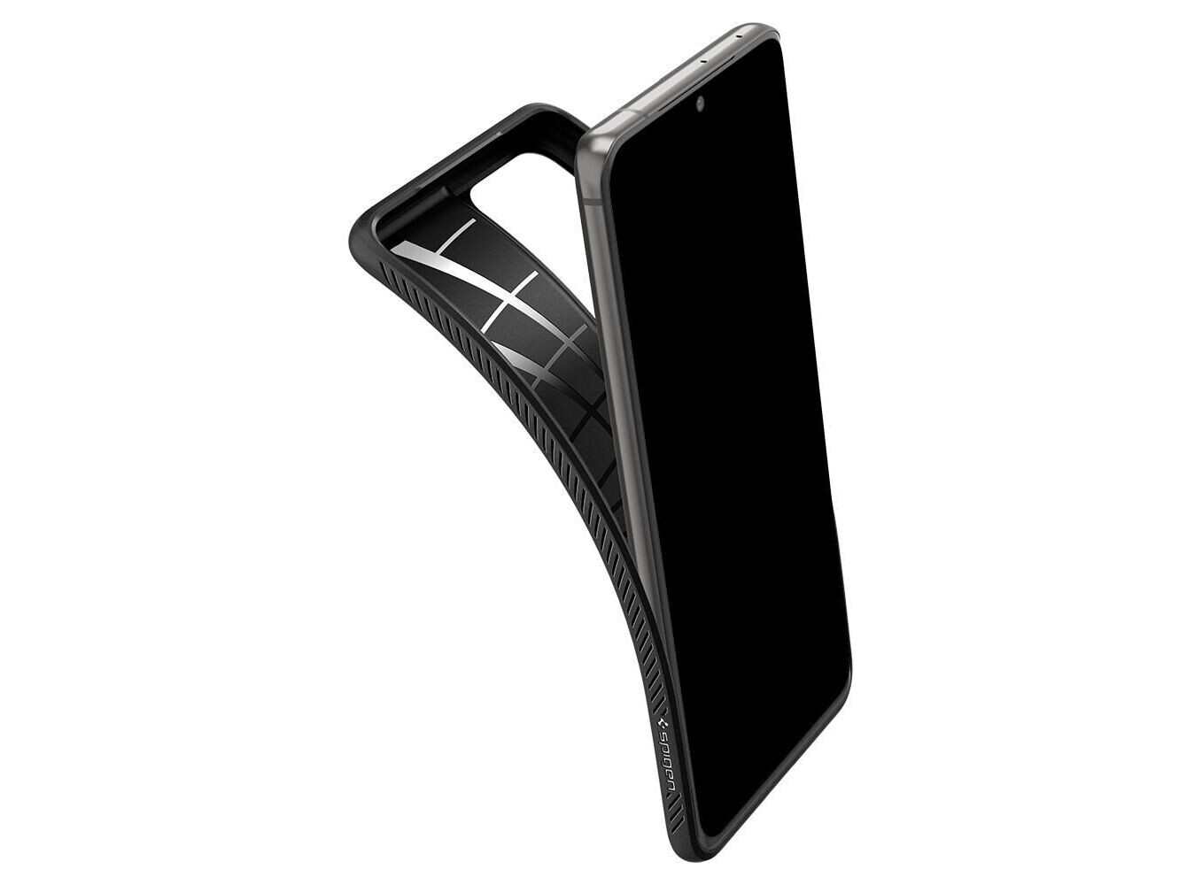 Husa Cover Spigen Liquid Air pentru Samsung Galaxy S21 Ultra Matte Black thumb