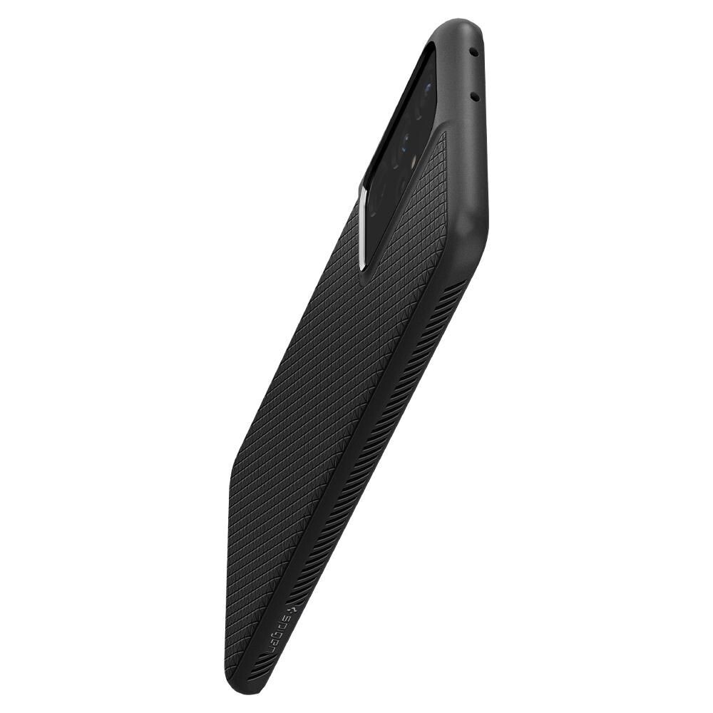 Husa Cover Spigen Liquid Air pentru Samsung Galaxy S21 Ultra Matte Black thumb
