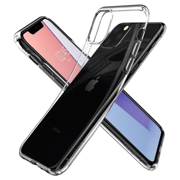 Husa Cover Spigen Liquid Crystal pentru iPhone 11 Pro Max Transparent