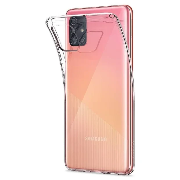 Husa Cover Spigen Liquid Crystal pentru Samsung Galaxy A71 Transparent