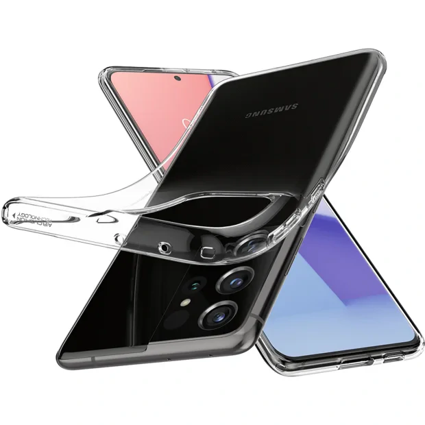 Husa Cover Spigen Liquid Crystal pentru Samsung Galaxy S21 Ultra Clear