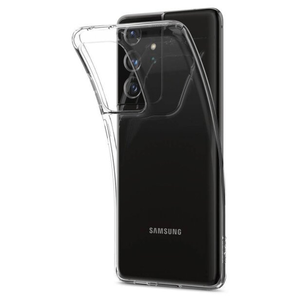 Husa Cover Spigen Liquid Crystal pentru Samsung Galaxy S21 Ultra Clear