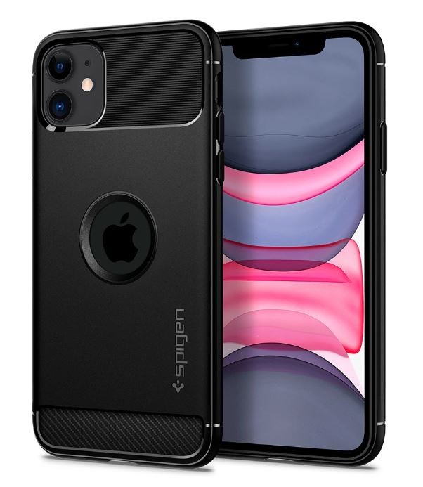 Husa Cover Spigen Rugged Armor pentru iPhone 11 Matte Black thumb