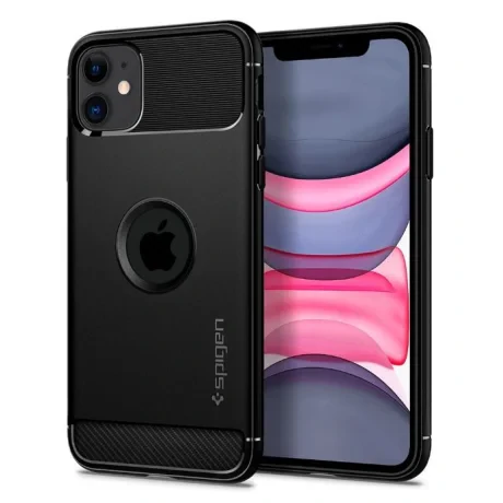 Husa Cover Spigen Rugged Armor pentru iPhone 11 Matte Black