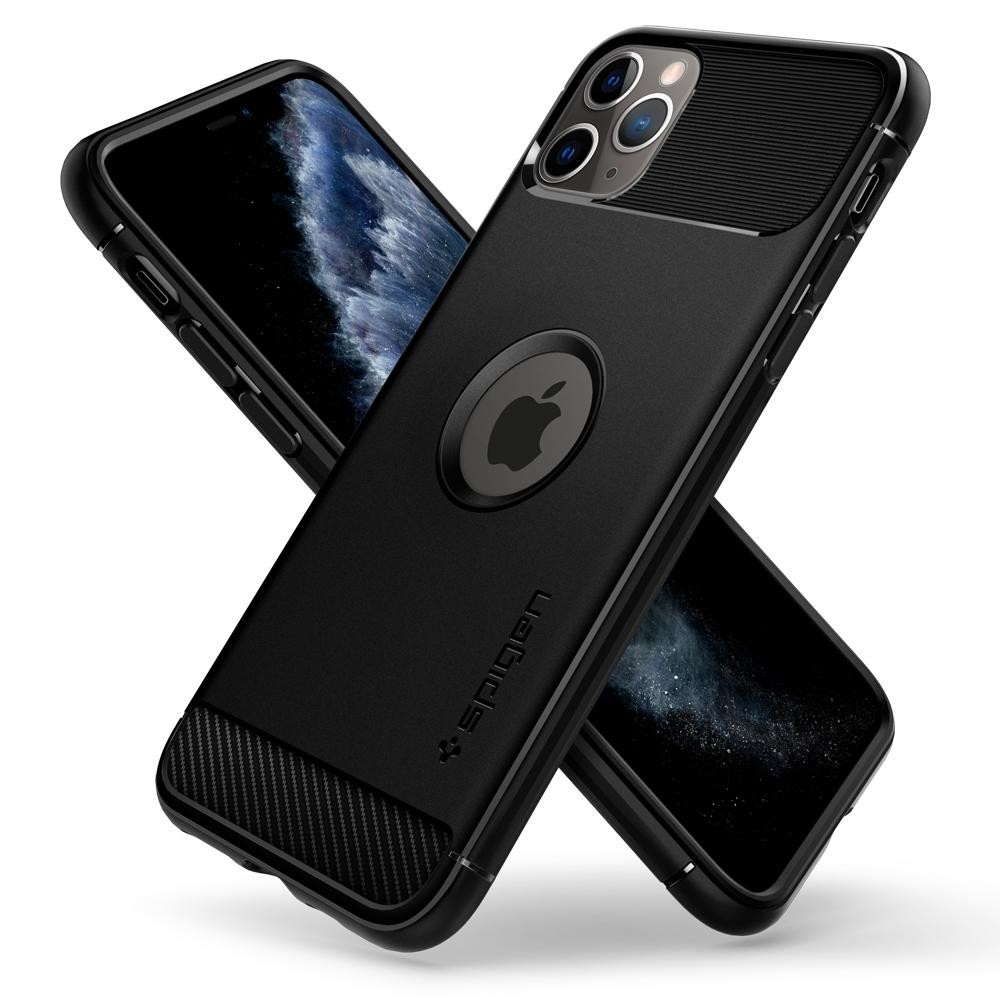 Husa Cover Spigen Rugged Armor pentru iPhone 11 Pro Matte Black thumb