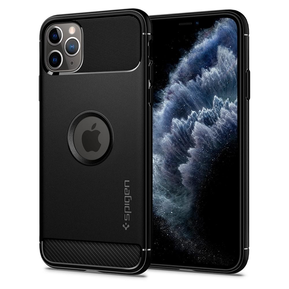 Husa Cover Spigen Rugged Armor pentru iPhone 11 Pro Matte Black thumb