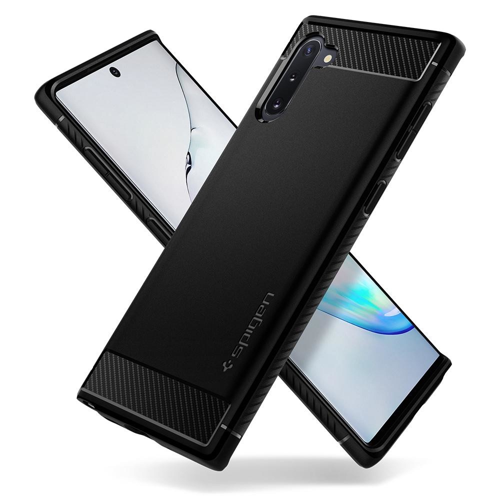 Husa Cover Spigen Rugged Armor pentru Samsung Galaxy Note 10 Matte Black thumb