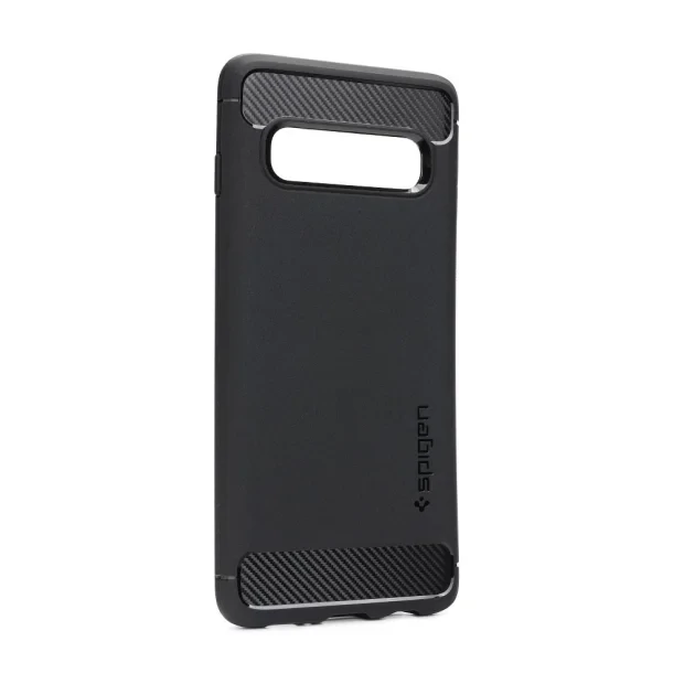 Husa Cover Spigen Rugged Armor pentru Samsung Galaxy S10 Matte Negru