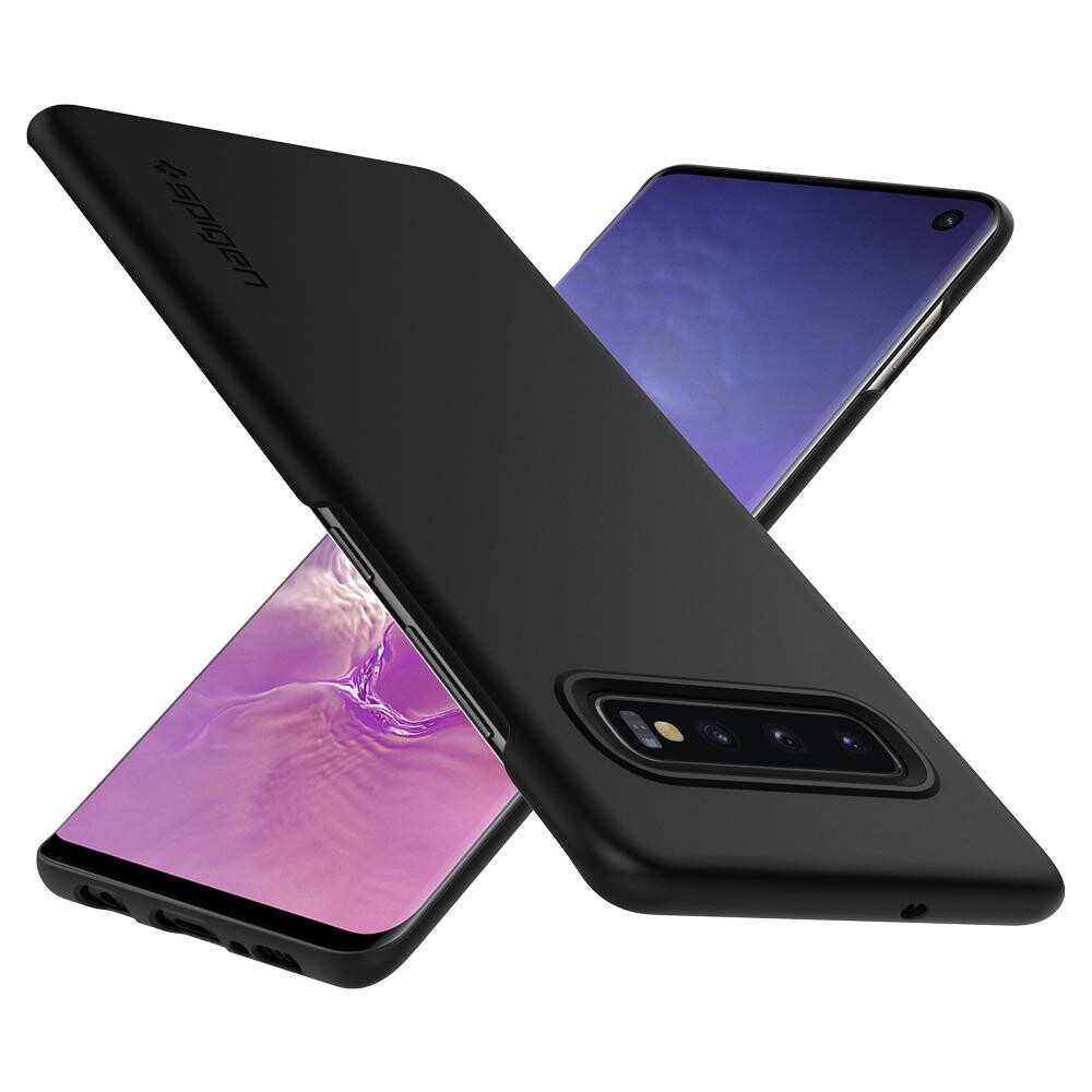 Husa Cover Spigen Thin Fit pentru Samsung Galaxy S10 Black thumb