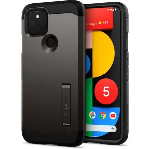 Husa Cover Spigen Tough Armor pentru Google Pixel 5 Metal Slate Grey