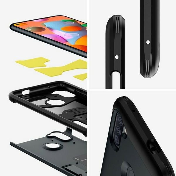 Husa Cover Spigen Tough Armor pentru Samsung Galaxy M11 Black thumb