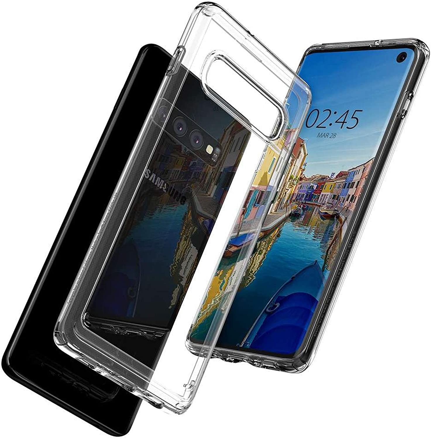 Husa Cover Spigen Ultra Hybrid pentru Samsung Galaxy S10e Crystal Clear thumb