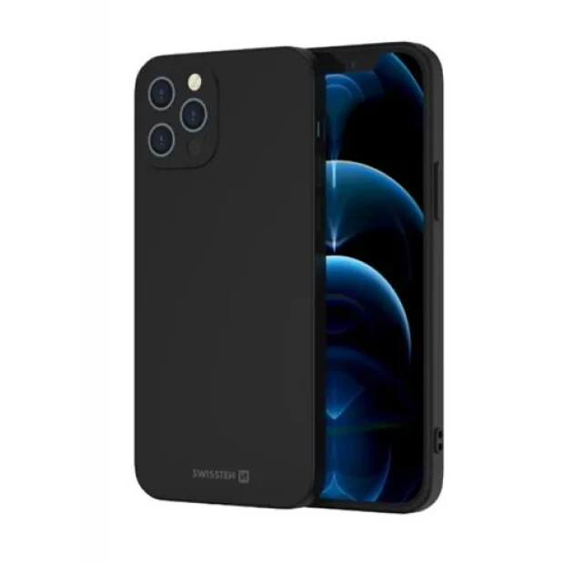 Husa Cover Swissten Silicon Soft Joy pentru iPhone Xs Max Negru