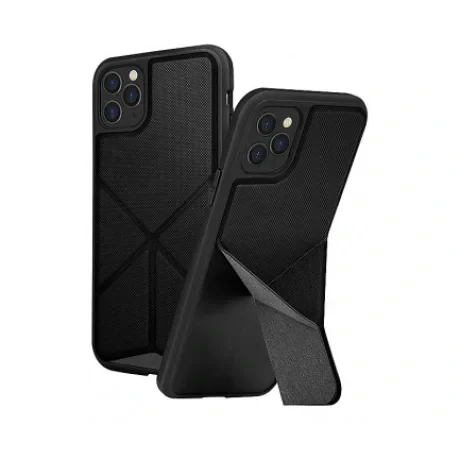 Husa Cover TPU-Textil Uniq Rigor pentru iPhone 11 Pro Max UNIQ-IP6.5HYB(2019)-TRSFBLK Negru
