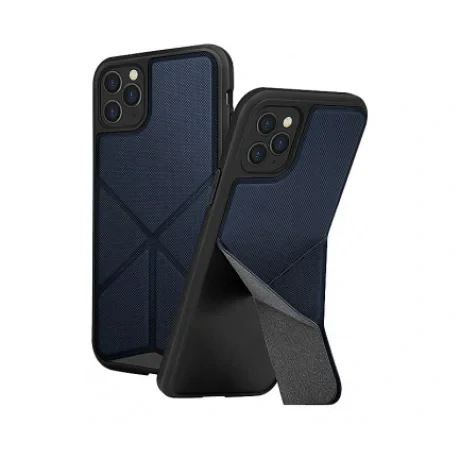 Husa Cover TPU-Textil Uniq Rigor pentru iPhone 11 Pro Max UNIQ-IP6.5HYB(2019)-TRSFBLU Albastru