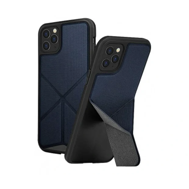 Husa Cover TPU-Textil Uniq Rigor pentru iPhone 11 Pro Max UNIQ-IP6.5HYB(2019)-TRSFBLU Albastru