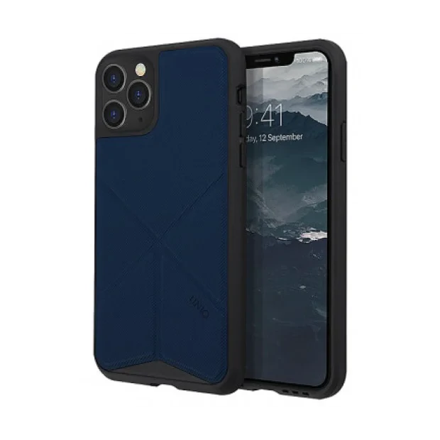 Husa Cover TPU-Textil Uniq Rigor pentru iPhone 11 Pro Max UNIQ-IP6.5HYB(2019)-TRSFBLU Albastru