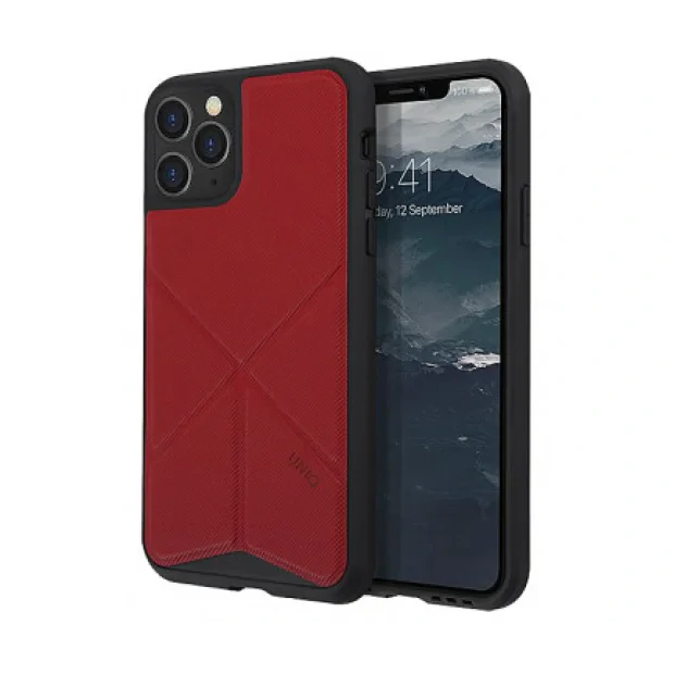 Husa Cover TPU-Textil Uniq Rigor pentru iPhone 11 Pro Max UNIQ-IP6.5HYB(2019)-TRSFRED Rosu