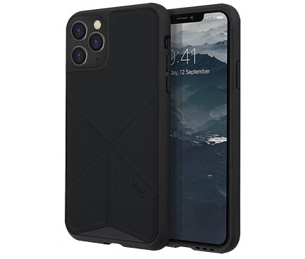 Husa Cover TPU-Textil Uniq Rigor pentru iPhone 11 Pro UNIQ-IP5.8HYB(2019)-TRSFBLK Negru thumb