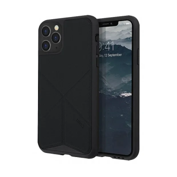 Husa Cover TPU-Textil Uniq Rigor pentru iPhone 11 Pro UNIQ-IP5.8HYB(2019)-TRSFBLK Negru