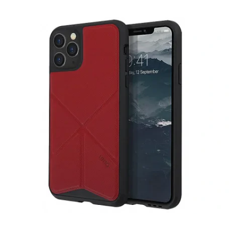 Husa Cover TPU-Textil Uniq Rigor pentru iPhone 11 Pro UNIQ-IP5.8HYB(2019)-TRSFRED Rosu