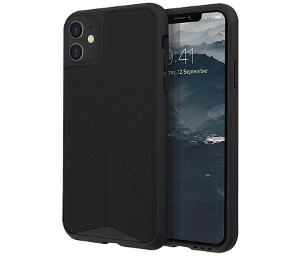 Husa Cover TPU-Textil Uniq Rigor pentru iPhone 11 UNIQ-IP6.1HYB(2019)-TRSFBLK Negru thumb