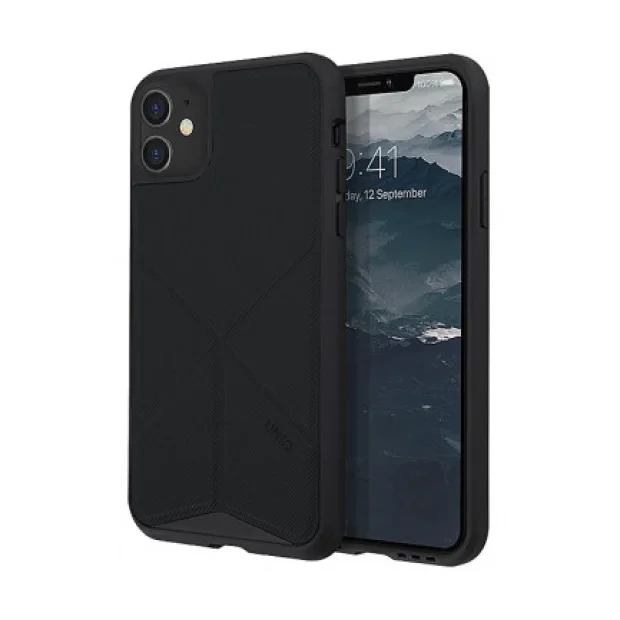 Husa Cover TPU-Textil Uniq Rigor pentru iPhone 11 UNIQ-IP6.1HYB(2019)-TRSFBLK Negru