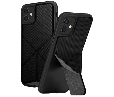 Husa Cover TPU-Textil Uniq Rigor pentru iPhone 11 UNIQ-IP6.1HYB(2019)-TRSFBLK Negru thumb