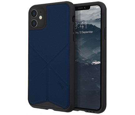 Husa Cover TPU-Textil Uniq Rigor pentru iPhone 11 UNIQ-IP6.1HYB(2019)-TRSFBLU Albastru thumb