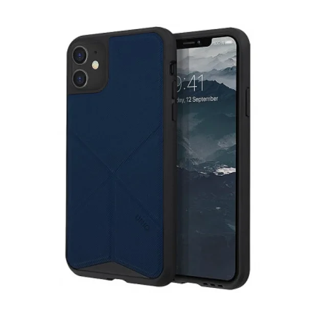 Husa Cover TPU-Textil Uniq Rigor pentru iPhone 11 UNIQ-IP6.1HYB(2019)-TRSFBLU Albastru