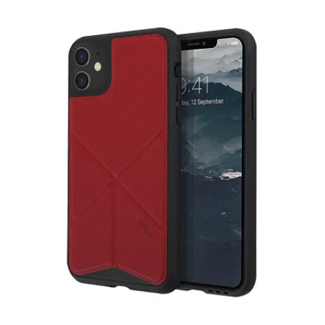 Husa Cover TPU-Textil Uniq Rigor pentru iPhone 11 UNIQ-IP6.1HYB(2019)-TRSFRED Rosu