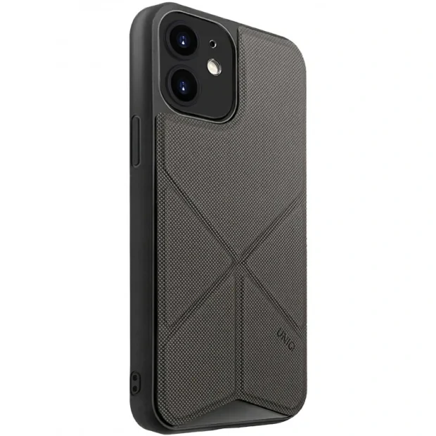 Husa Cover TPU-Textil Uniq Rigor pentru iPhone 12 Mini  Gri